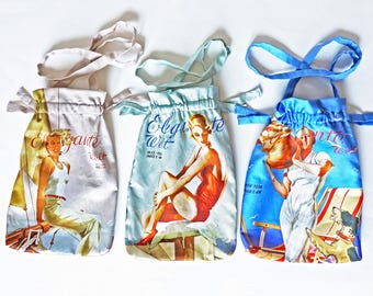 ART-DÉCO BAG printed pouch, organic cotton