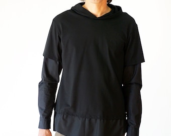 MEN HOODY SHIRT in white or black