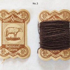 Vintage yarn darning yarn approx. 1900-1930 collector's item retro thread from Germany beige brown gray black No. 3