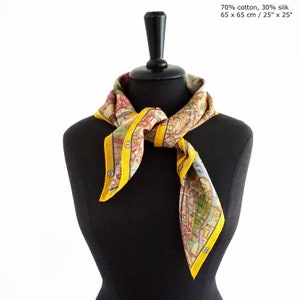 BERLIN SCARVES rganic-cotton silk G.D.R. card 1960s image 4