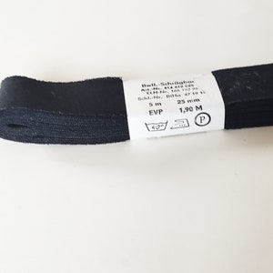 Vintage GDR bias tape black cotton, 1 inch 25 mm wide, VEB-Bandtex-Pulsnitz image 7