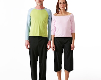 CAPRI PANTS with rounded waist and seam