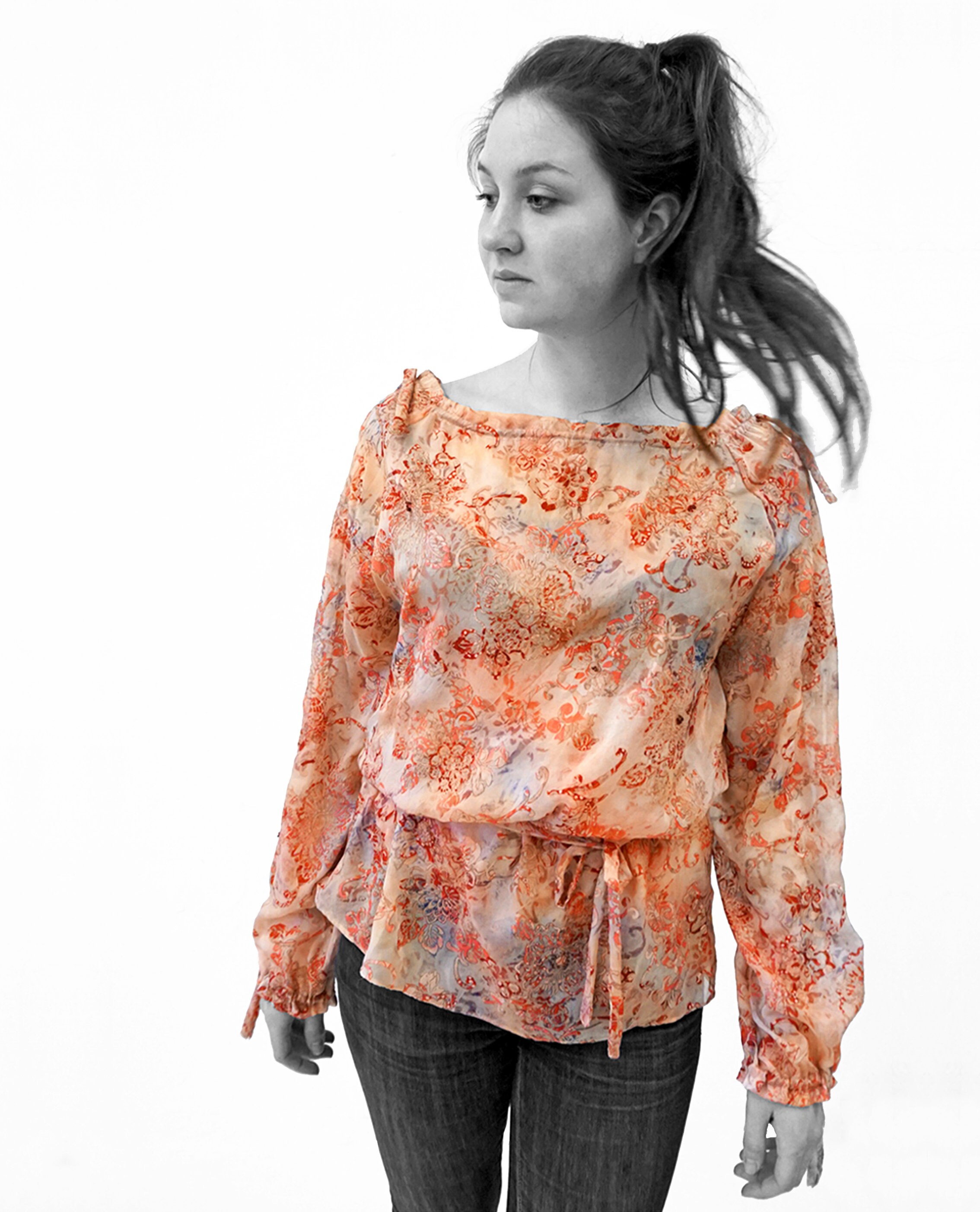 SILK VELVET BLOUSE With Belt Translucent - Etsy