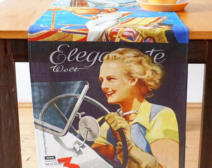 Featured listing image: Art-Déco TABLE RUNNER organic-cotton