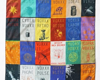 COLOR NECKERCHIEF organic-cotton bandana headscarf, Flyer design Carsten Nicolai