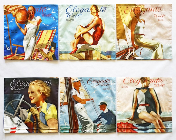 Featured listing image: ART-DECO table runner, tea towel, organic cotton, different designs