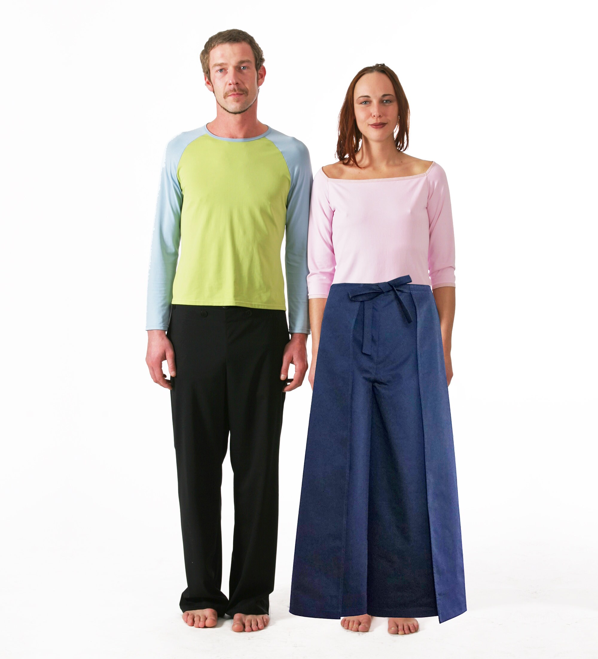 WRAP PANTS in Different Fabrics, Wide Casual Women Trousers