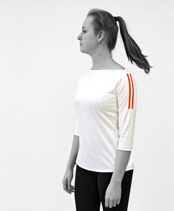 T-SHIRT No.4 Boat Neck 3/4 Sleeves 
