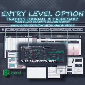 Excel Option Trading Journal: Performance Analysis Dashboard