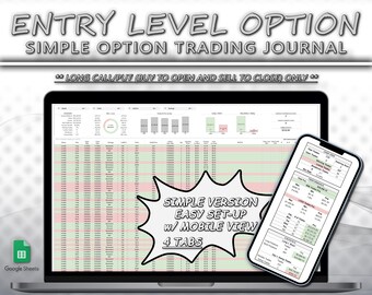 GOOGLE SHEET | Instapoptie Handelsdagboek en dashboard, Finance Investment Tracker, statistieken, prestatieanalyse, risicobeheer