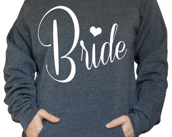 Bride Sweater Bride Fleece Wide Neck Sweatshirt Bridal Party Wedding Party Bride Shirt