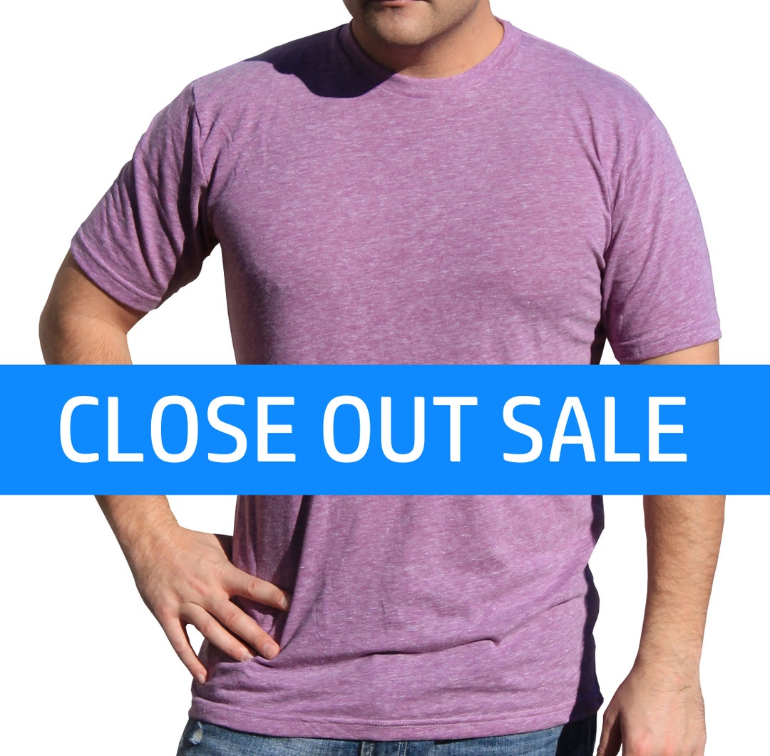 TRI PURPLE Extra Soft Plain Tshirt Triblend Unisex Short Sleeved Shirt