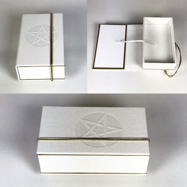 Tarotbox, tarotkast, koffer voor je tarotkaarten tarotcardbox met sluiting. Tarotkaarten opbergdoos opbergdoos image 10