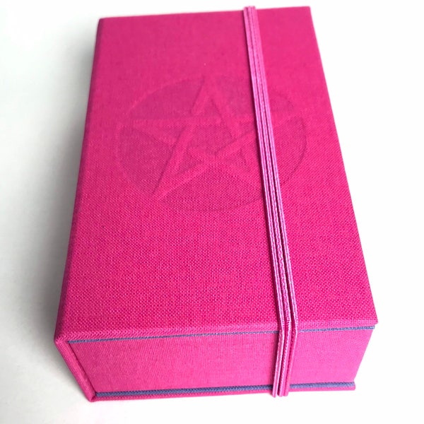 Tarotbox, pentagram inleg tarotkast doos voor uw tarotkaarten tarotkaartdoos met sluiting Tarotkaarten opbergdoos Rider Waite