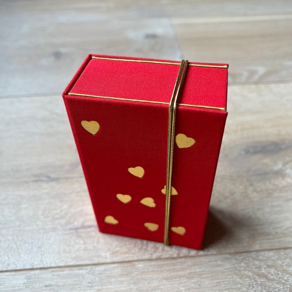 Tarotbox, goud bedrukte hartjes, valentijn tarotcase doosje voor tarotkaarten tarotcards Tarotkaarten opbergdoos opslagbox Rider Waite