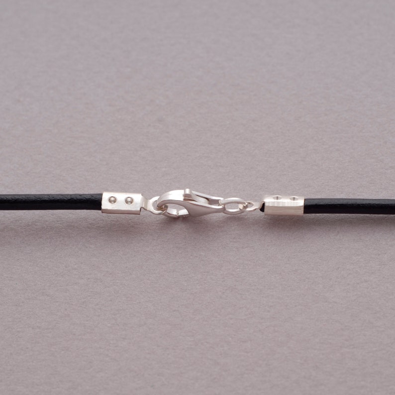 Mens Cross Necklace Silver Black Cross on Leather Cord or Etsy