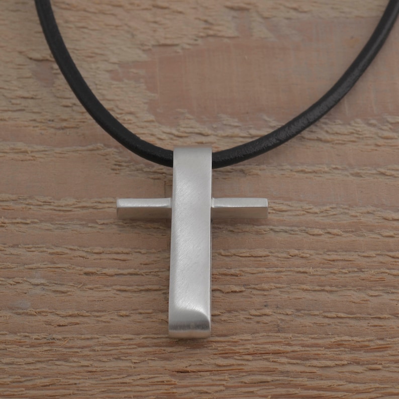 Men's Sterling Silver Cross Art Cross Pendant Necklace - Etsy