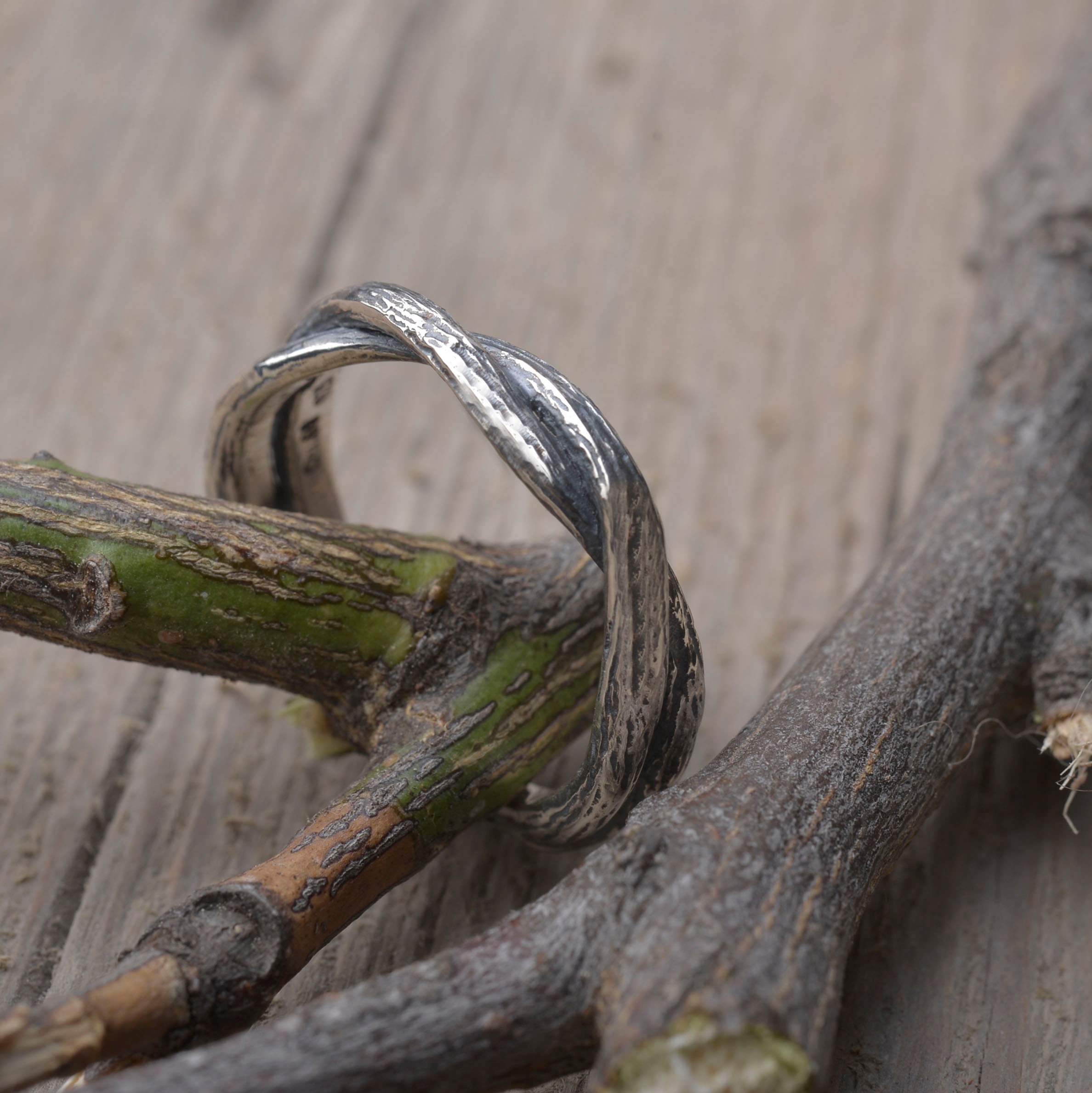 Forest Branch Tree Ring, Sterling Silver Twisted Twig, Nature Inpired ...