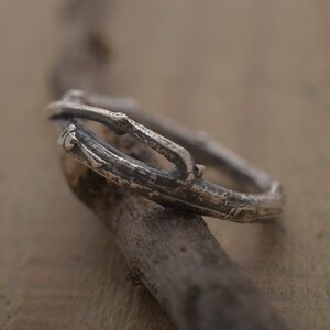 Twisted Branch Ring Sterling Silver Twig Band DA376 - Etsy