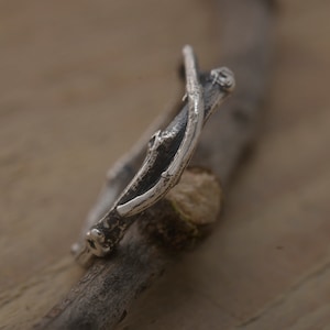 Twisted Branch Ring, Sterling Silver Twig Band DA376 - Etsy