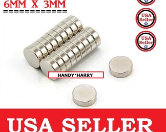 100 pcs 14 6mm diameter 18 3mm thickness Neodymium MAGNETIC Discs N35-6mm x 3mm Super Strong Rare Earth Disc Diak Circle Magnets