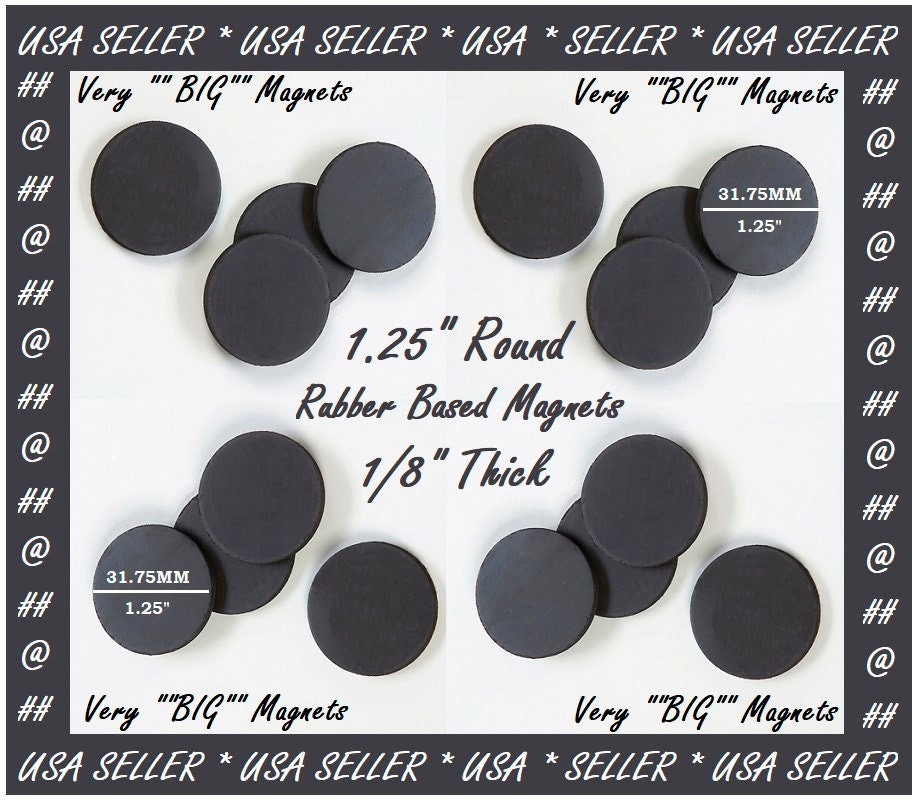 19MM Round Magnets Rubber Based Magnets Adhesive Magnets 1/32