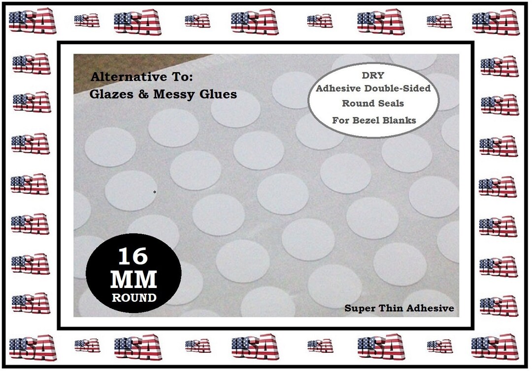 16MM Double Sided Circle Adhesive Tape Paper Thin 100 Circle Etsy