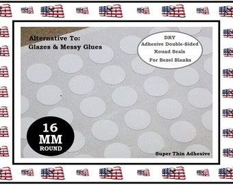 16MM Double Sided Circle Adhesive Tape Paper Thin (100) Circle Adhesive Seals Double Sided Adhesive Tape Throw Away UR Glue DIY Jewelry