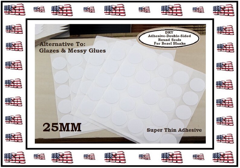 25MM Double Sided Circle Adhesive Tape Paper Thin 100 Circle Etsy