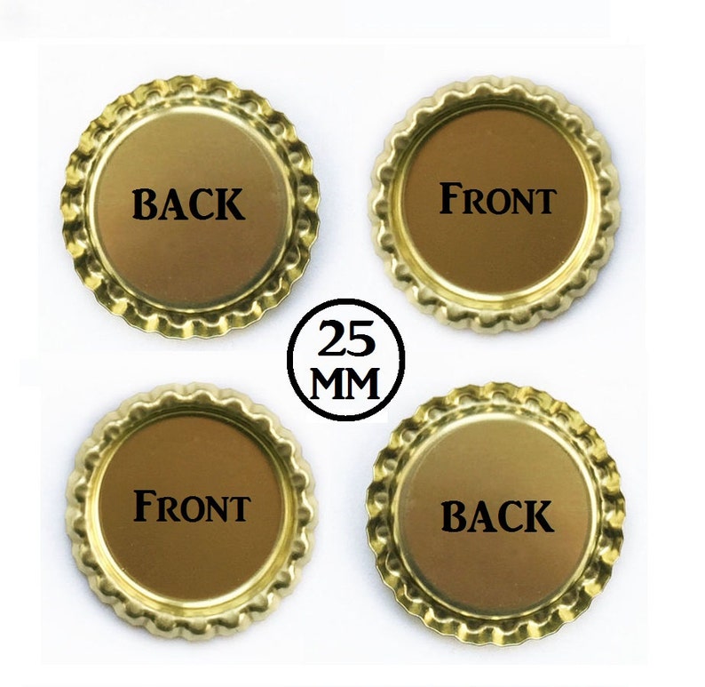 Gold Bottle Caps 50 Gold Flattened Bottle Caps DIY Crafts Etsy