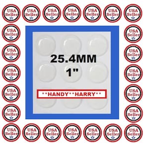 May include: A sheet of clear adhesive round stickers, 1 inch in diameter, with the text "25.4MM 1" **HANDY**HARRY**" printed on the sheet. The sheet is surrounded by 12 red, white, and blue circles with the text "USA Seller" printed on them.