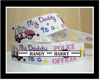 My Daddy Is A Police Officer Grosgrain Ribbon 25 Yds OR Lalaloopsy Grosgrain Ribbon 40 Yds 7/8'' 100% Polyester Grosgrain Ribbon Big Bows