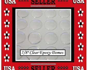 7/8" Epoxy Stickers (60) Epoxy Domes Crystal Clear Epoxy Adhesive Circles Epoxy Dome DIY Craft Project DIY Jewelry Resin Domes Resin Sticker