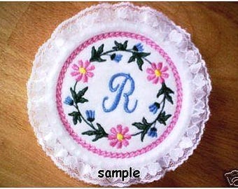 Flowers #2 Scroll Coasters Embroidery Machine Designs Formats Hus Pes Jef XXX Dst All Made in Hoop Great Gifts For Mom Sister Friend Aunt