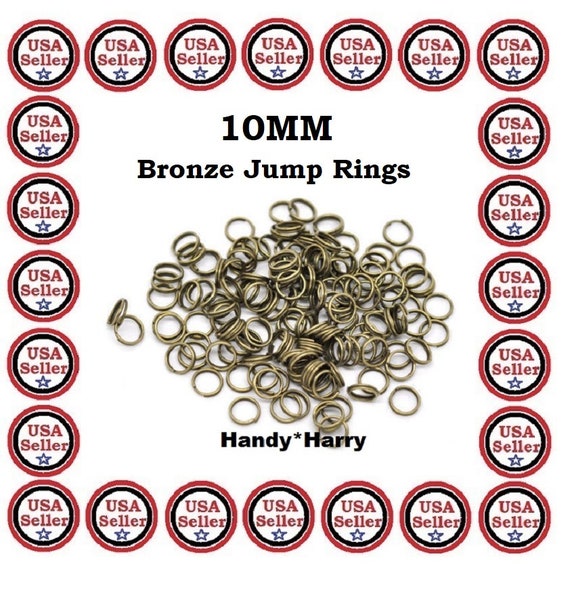 10mm Antique Brass 15 Gauge Jump Ring #RJE041