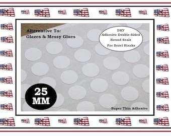 25MM Double Sided Circle Adhesive Tape Paper Thin (100) Circle Adhesives Round Double Sided Adhesive Tape Throw Away UR Glue DIY Jewelry