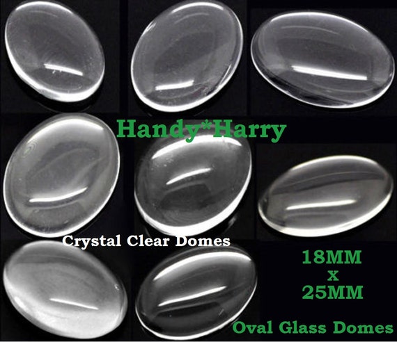 Crystal Clear Circle Domes Cabs FREE SHIPPING 18mm Round Glass Cabochons