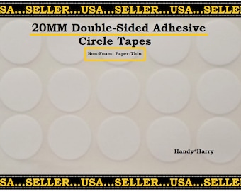 20MM Double Sided Circle Adhesive Tape Paper Thin (100) Circle Adhesives Round Double Sided Adhesive Tape Throw Away UR Glue DIY Jewelry