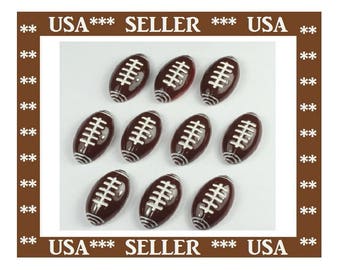 Resin Flatbacks Football Flatbacks Football Flat Backs Football Resin Flatback Sports Resin Flatbacks Hair Bow Accessory Football Hair Pin
