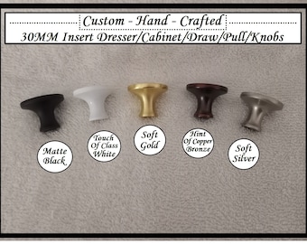 Brand New Colors Blank Bezel Kitchen Knobs 30MM Blank Bezel Tray Dresser Pull DIY Project Customize Your Own Decor Drawer Knob Cabinet Knobs