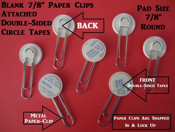 25 / 50 Blank Paper Clips Included and Attached Double Sided