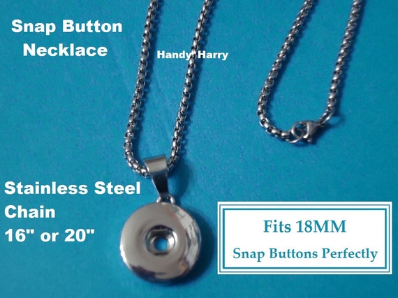 Snap Button Pendant fits 18 mm snap buttons