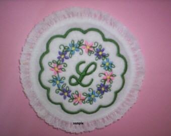 Flowers #1 Scroll Coasters Embroidery Machine Designs Formats Hus Pes Jef XXX Dst All Made in Hoop Alphabet Embroidery Designs 5 Formats