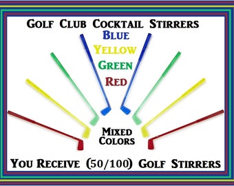 Golf Cocktail Stirrers Golf Birthday Party Drink Stirrers Party Favors Great For Special Golf Tournament Party Golf Club Stirrers Golf Party