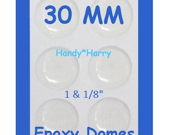 30MM Epoxy Stickers (60/120) 30MM Epoxy Domes Crystal Clear Epoxy Adhesive Circle Stickers 1.18" Epoxy Domes DIY Craft Projects DIY Jewelry