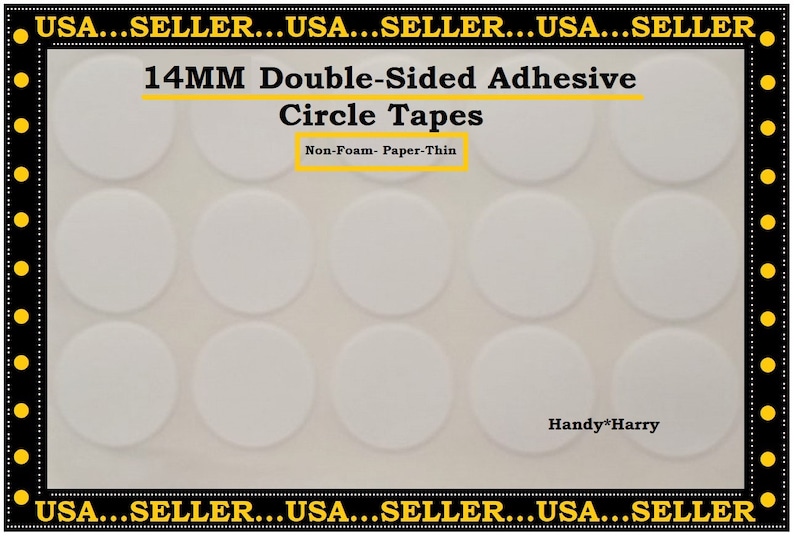 14MM Double Charlotte Mall Sided Circle Adhesive Tape 100 Thin Regular dealer A Paper