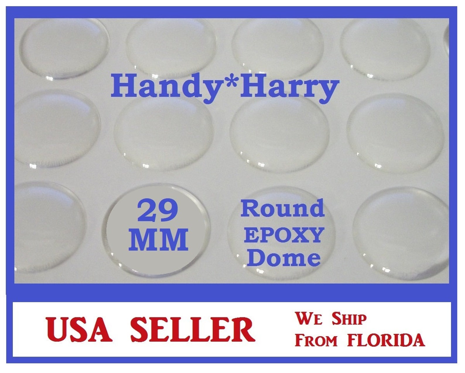 29mm Crystal Clear Epoxy Domes 29MM Epoxy Sticker Circle 50 Etsy