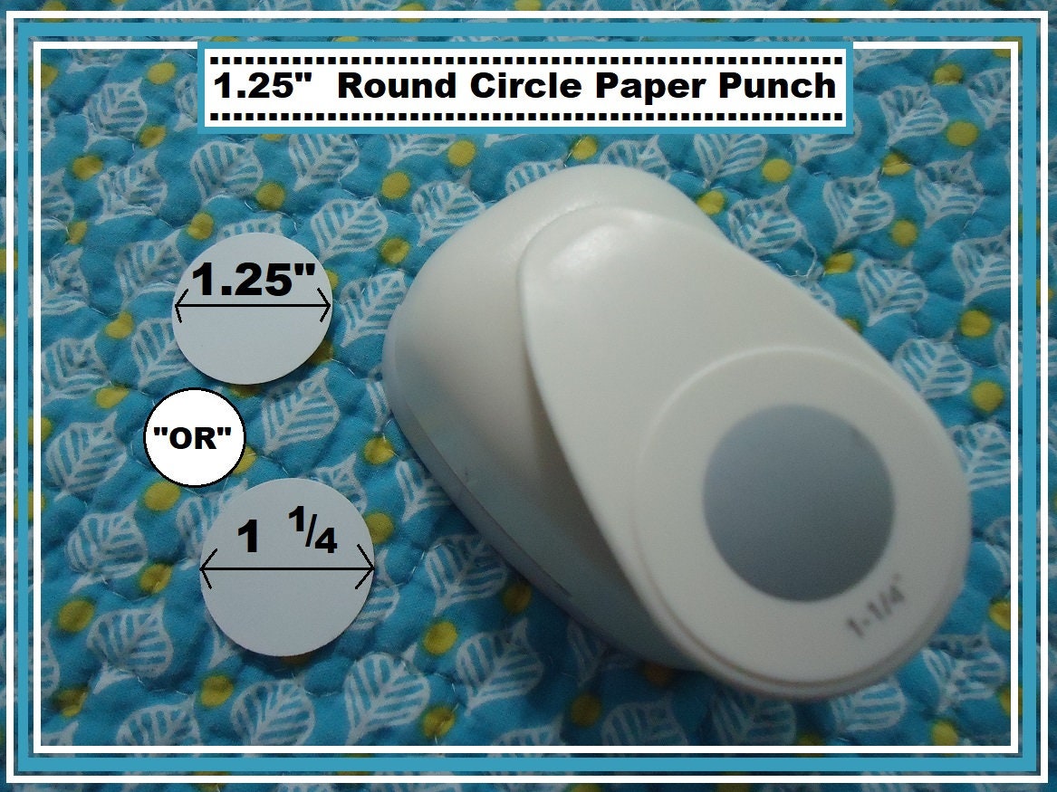 Bira Craft 1.25 Inch Scalloped Circle Paper Punch - Lever Action For Scrapbooking, Cards, Crafts