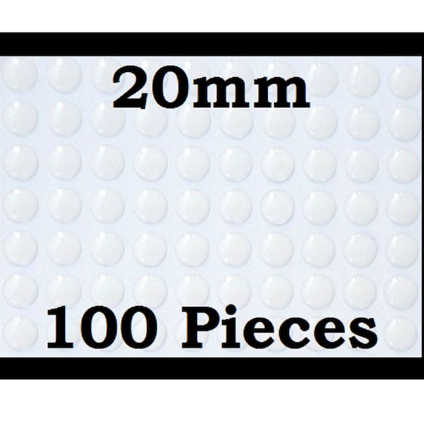 20mm Crystal Clear Epoxy Stickers 20MM Epoxy Seals Adhesive Circle (100) Epoxy Stickers 20MM Epoxy Domes Scrapbook Scrapbooking DIY Crafts