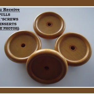 Wood Bezel Cabinet Knobs Dresser Knobs Kitchen Knob 1 and 11/16&quot;  Blank Bezel Add Your Own Graphics Match Any Decor Color Seems To Be Maple